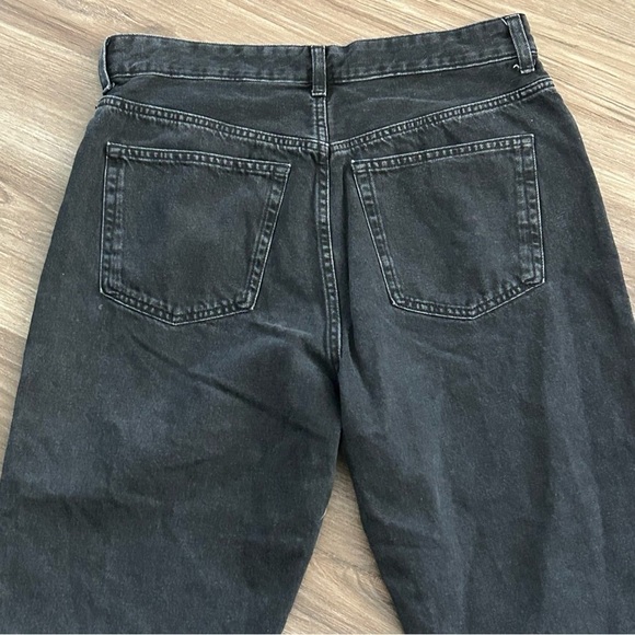 H&M Washed Out Black High Waist Ankle Jeans Women Size 12 - Picture 2 of 7